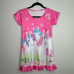 Pink pajamas‎ with unicorns size 7-8